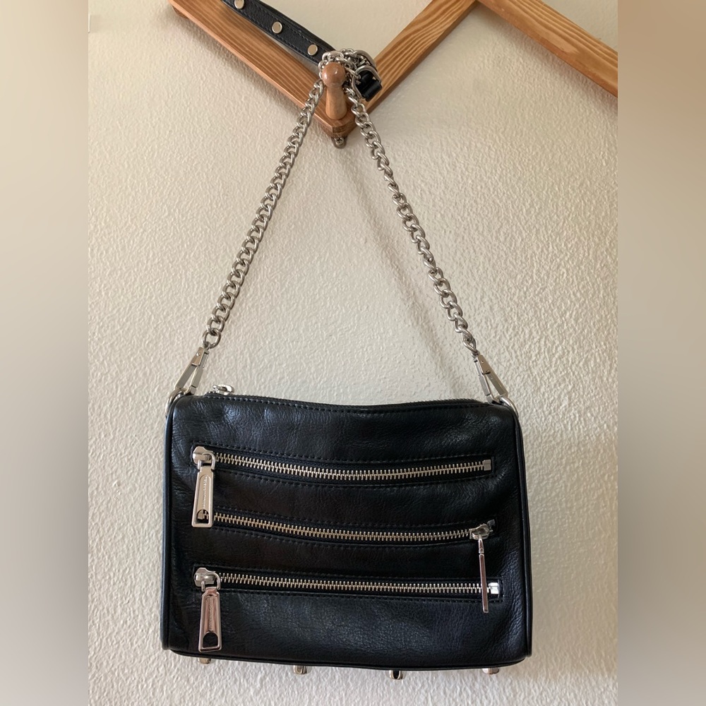 Rebecca Minkoff Mini 5-Zip Black Crossbody Bag